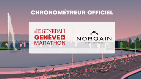 NORQAIN DEVIENT LE NOUVEAU CHRONOMÉTREUR OFFICIEL DU GENERALI GENÈVE MARATHON DÈS 2024.